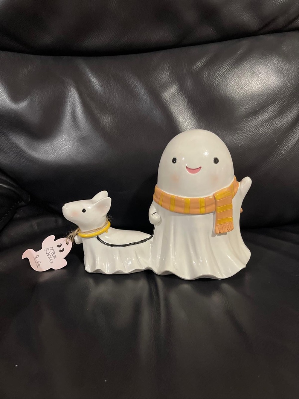 Halloween Goblin & Ghoul Ghost with Dog Figurine - Halloween Table Decor Ghost